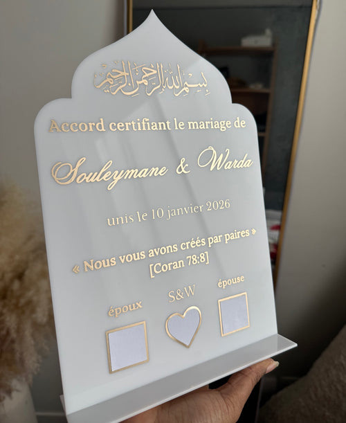 Certificat empreintes - Blanc