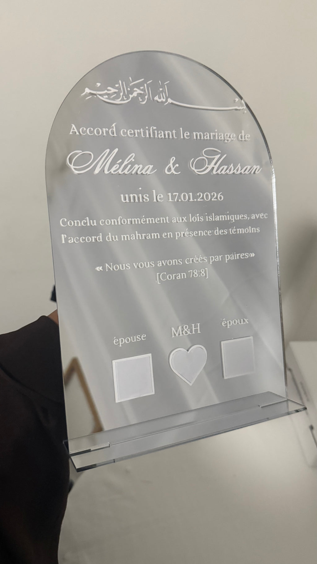 Certificat empreintes - Miroir Argent