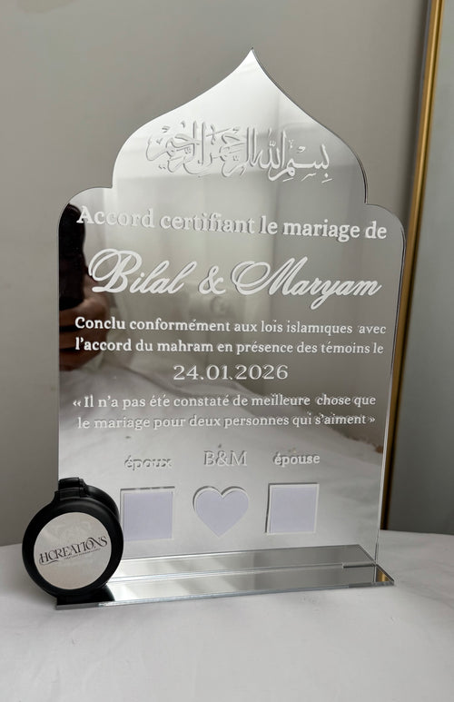 Certificat empreintes - Miroir Argent