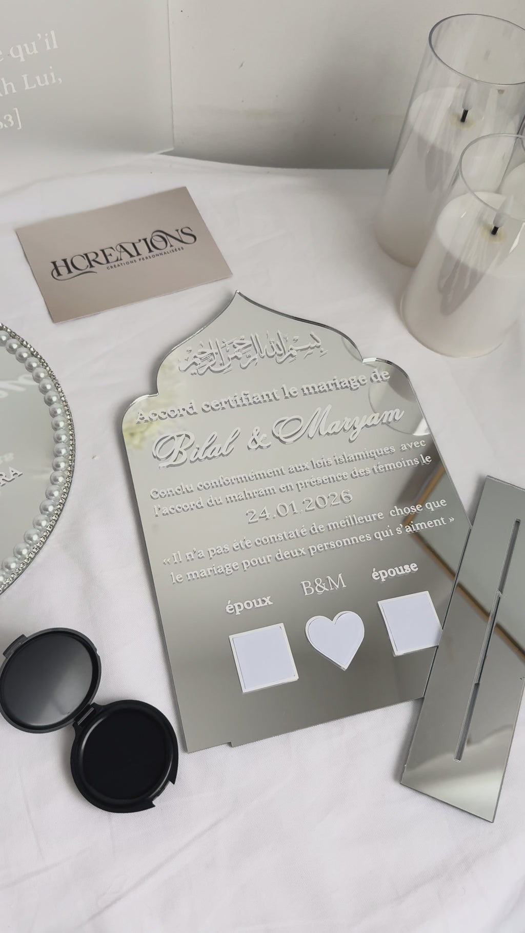 Certificat empreintes - Miroir Argent